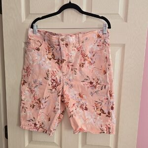 Gloria Vanderbilt Floral Peach Women's Bermudas
